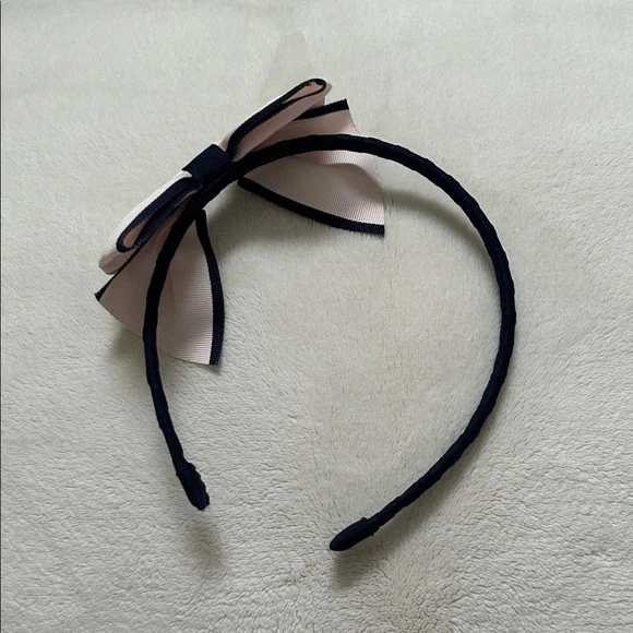 Janie & Jack | Navy Pink Bow Girl Headband