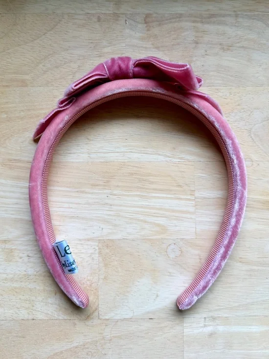 Kids Pink velvet headband