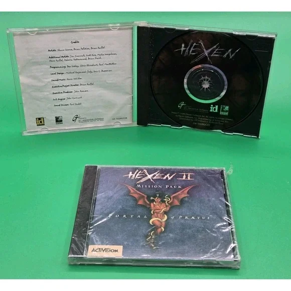 HEXEN II Mission Pack Portal of Praevus Sealed 1998 PC Game + Hexen Lot Bundle