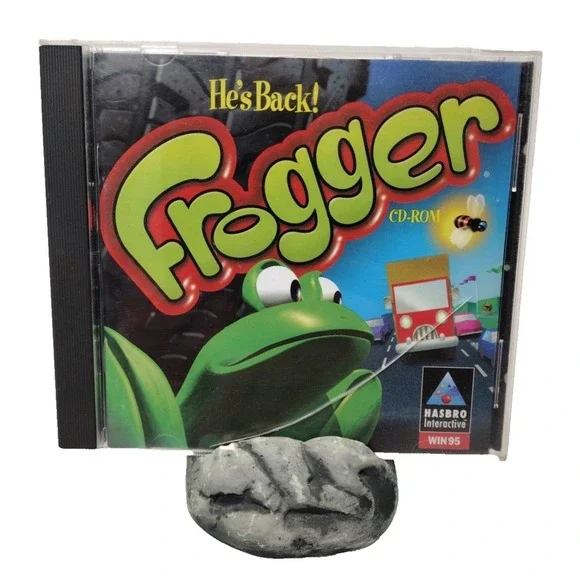 Frogger CD-ROM in Jewel Case (PC, 2001) Hasbro Win 95 COMPLETE and EUC
