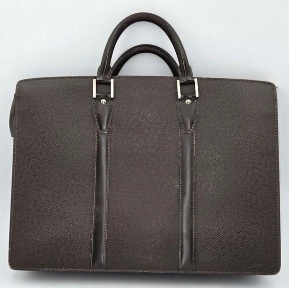 Louis Vuitton Taiga Ardoise Porte Document Lozan Briefcase VI0065