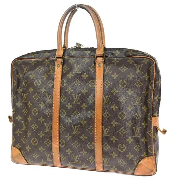 LOUIS VUITTON Porte Documents Voyage Briefcase Hand Bag Monogram