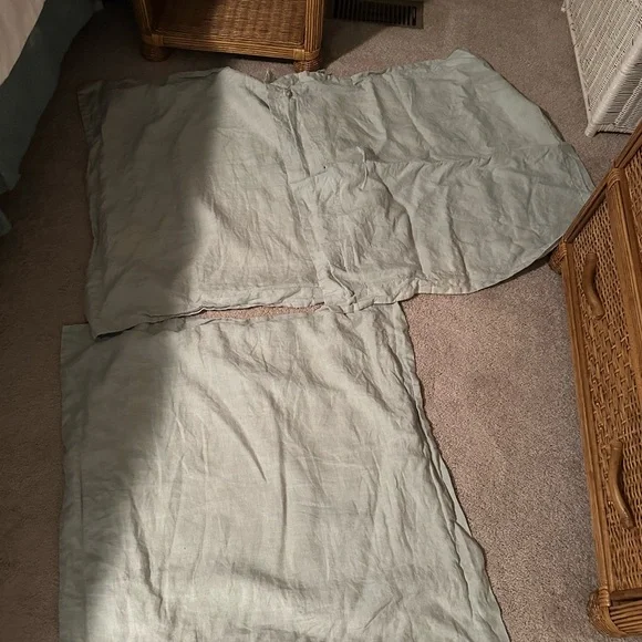 Restoration Hardware Light Green Pillow Shams