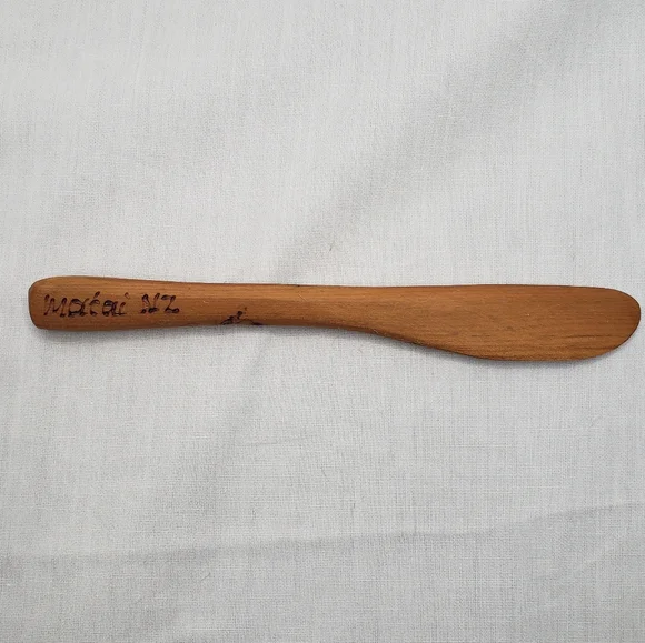 Handcrafted Small Matai Wood Spreader Knife New Zealand