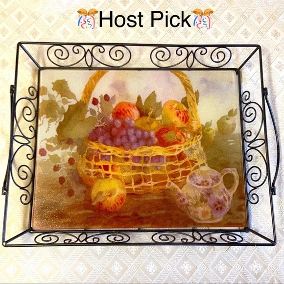 HP! Glass Cutting Board with Serving Tray