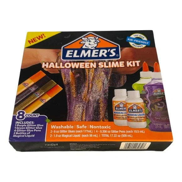 Halloween Slime Kit with Glitter Glue and Magical Liquid