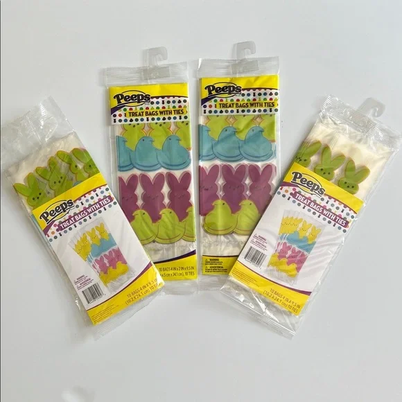 Peeps Treat Bags with Ties - Multicolor 40 Pack Bundle