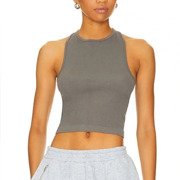 Free People Hayley Brami racerback tank top crop stretchy ribbed intimately