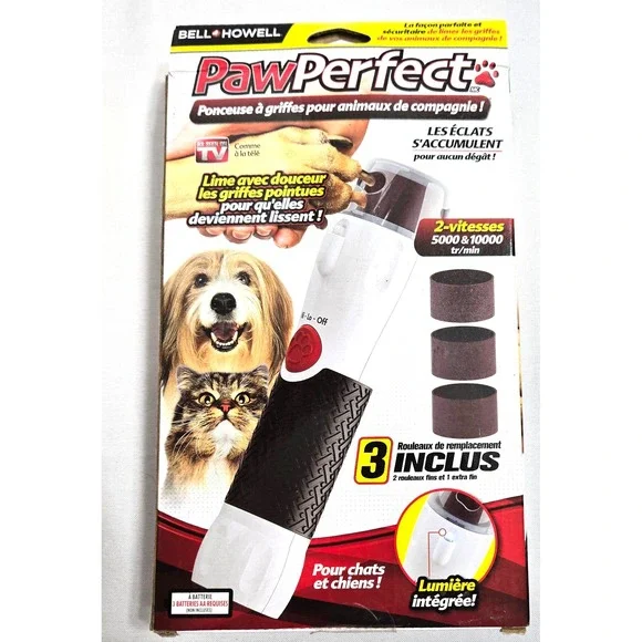 Bell+Howell 2337 PawPerfect Pet Nail Trimmer Filer Grinder for Dogs & Cats