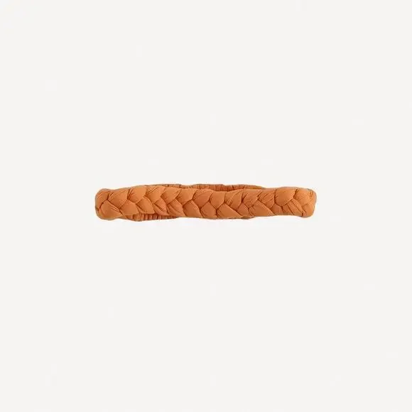 NWT Kate Quinn Sunset Orange Modal Skinny Braided Headband L Large