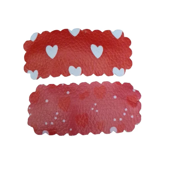 Heart Patterned Hair Clips for Kids