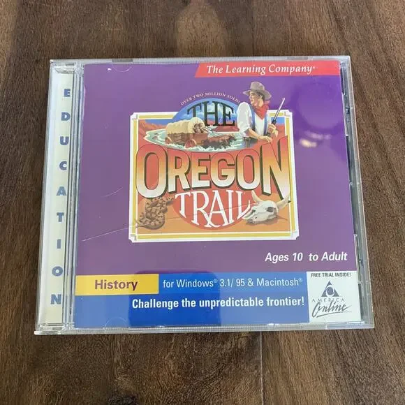 The Oregon Trail Windows 3.1/95 Macintosh The Learning Company CD Computer Game