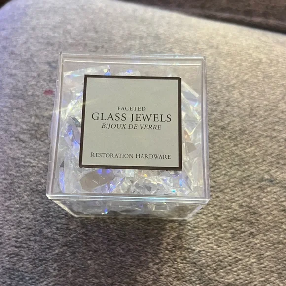Restoration Hardware Clear Faceted Glass Jewels