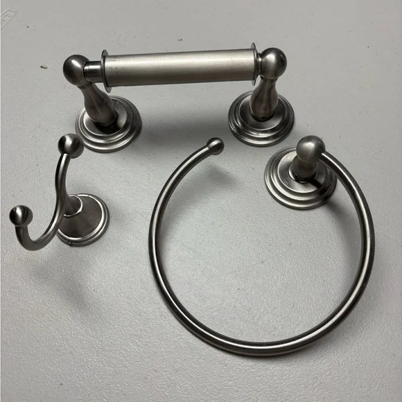 Restoration Hardware Silver Bath Accessory Set