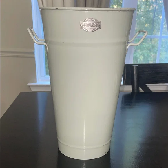 Restoration Hardware Silver Sage Tall Flower Bucket