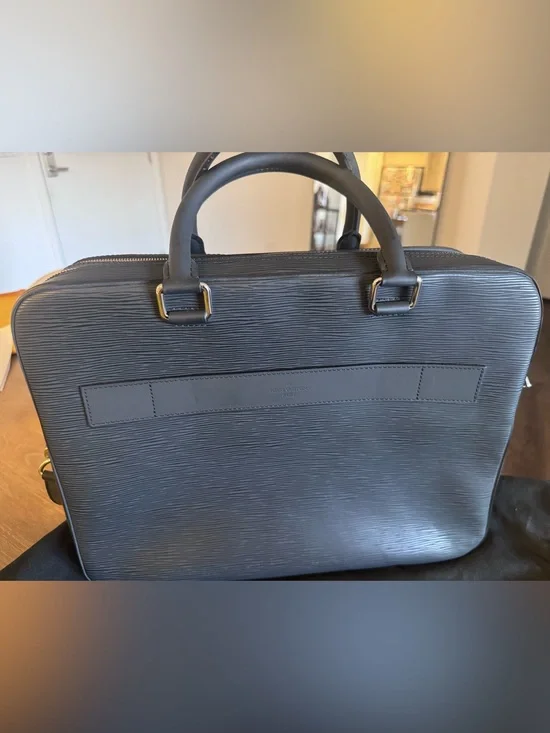 Louis Vuitton Dark Gray Epi Leather Business Tote
