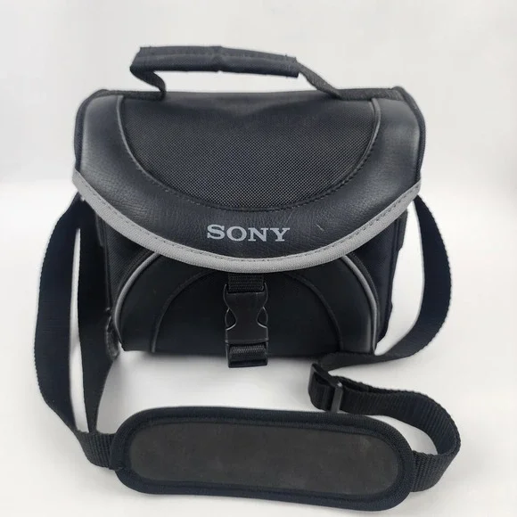 Sony‎ LCS-X20 Camera Camcorder Soft Carrying Bag Black Adjustable Shoulder Strap