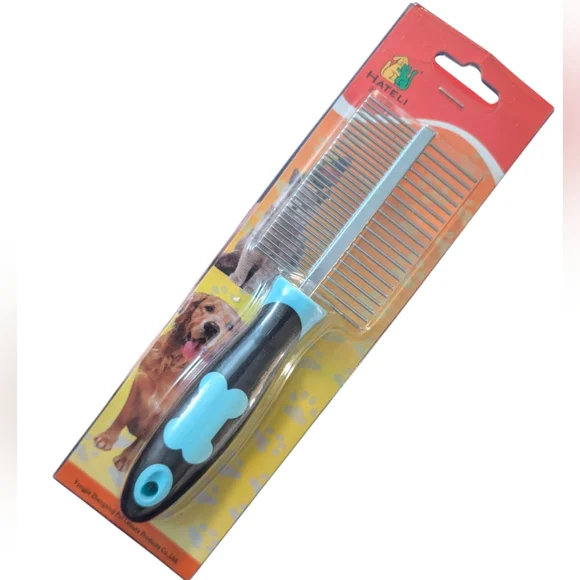 Blue and Black Pet Comb Brush
