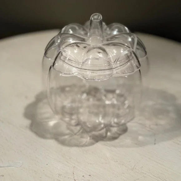 Clear Plastic Pumpkin Candy Container‎ Treat Holder Halloween Party Favor