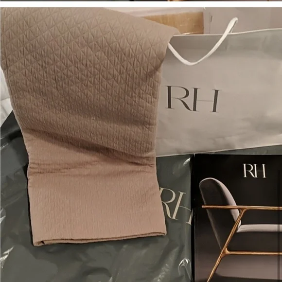 Restoration Hardware Quilted Pillow Cover - Taupe