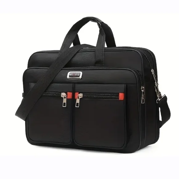 NEW - Modern Black with Red Accents Unisex Commuter Bag