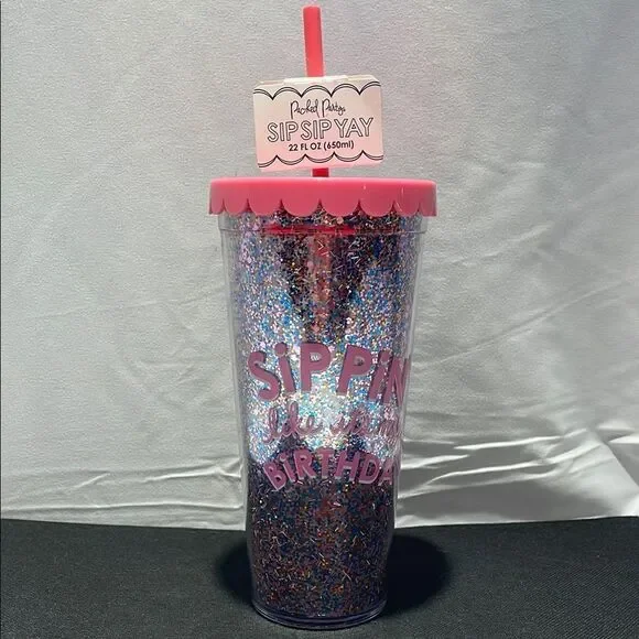 Packed Party Pink Glitter Tumbler Favors
