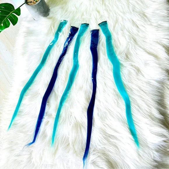 5x$25 Brand New Mermaid Clip On 20” Hair Extensions