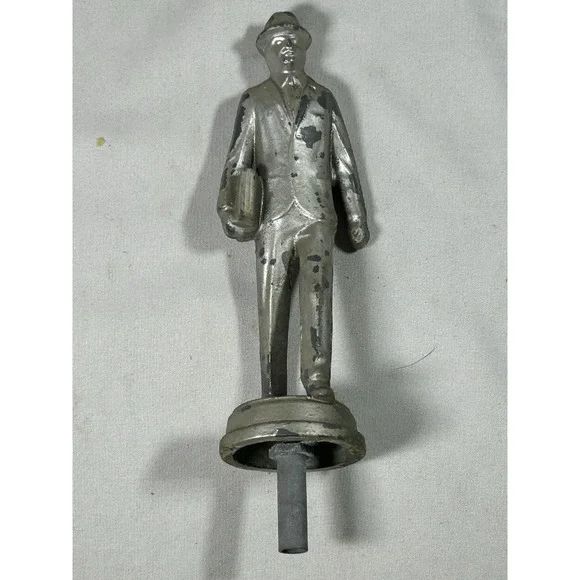 Vintage Metal Trophy Topper Business Man Speech Briefcase Collectible Display
