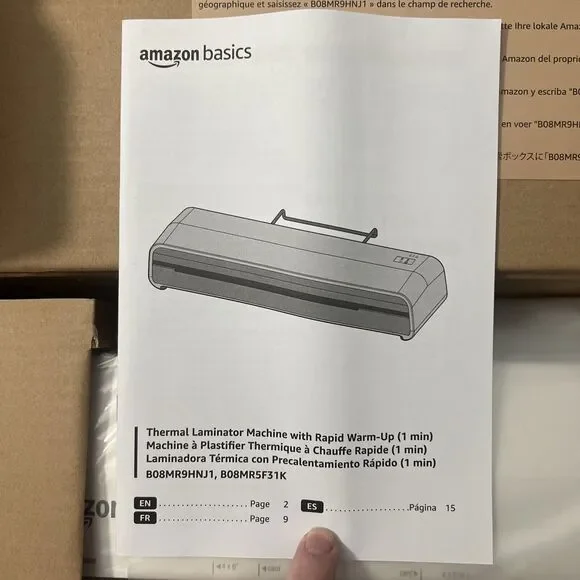 AmazonBasics 9” Thermal Laminator W/ Rapid Warm up - White