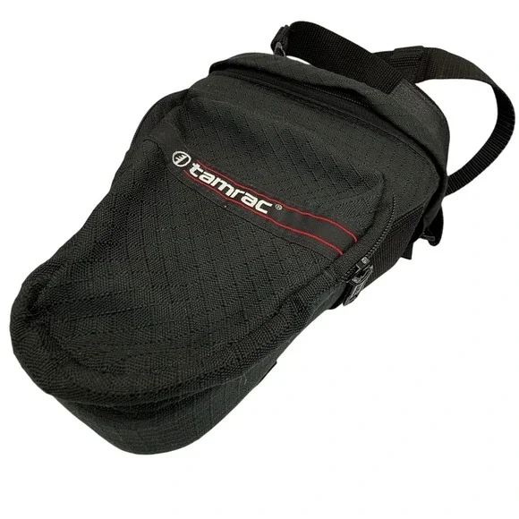 Tamrac Compact Camera Bag Black Red Trim Padded Case for DSLR‎ or Mirrorless
