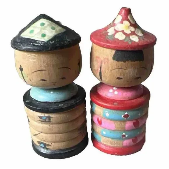 Japanese Boy & Girl Vintage 2 1/2