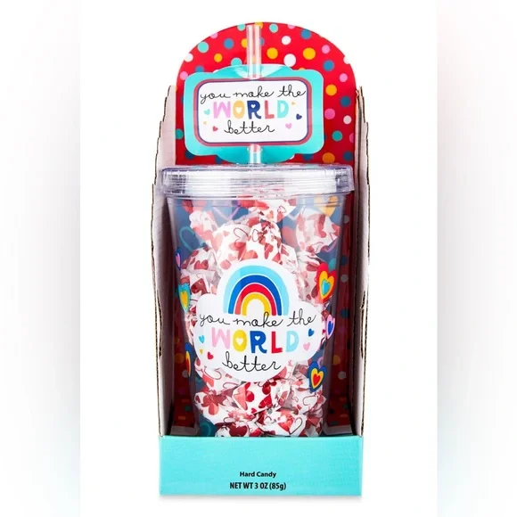 Colorful Party Tumbler with Hard Candy Teacher Nurse Gift Appreciation