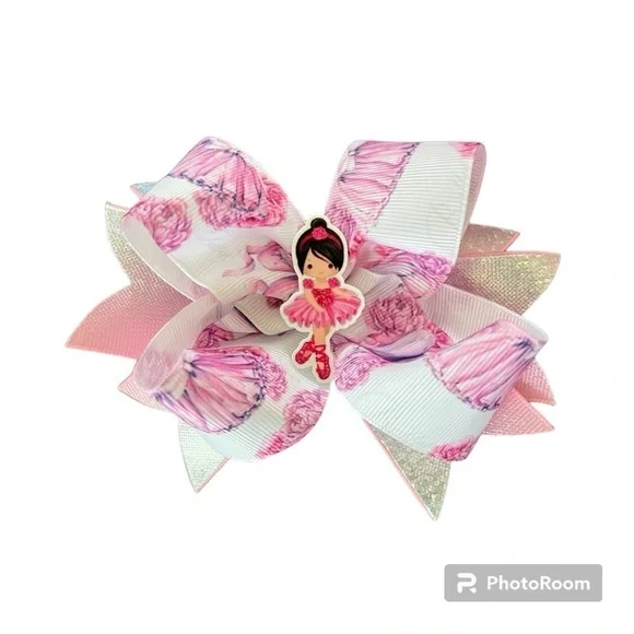 Brunette Ballerina boutique hair bow