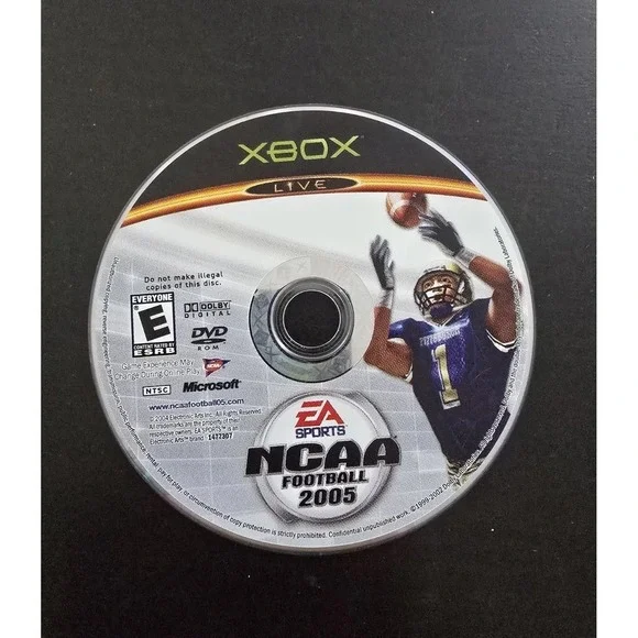NCAA Football 2005 (Microsoft Xbox, 2004) Disc Only