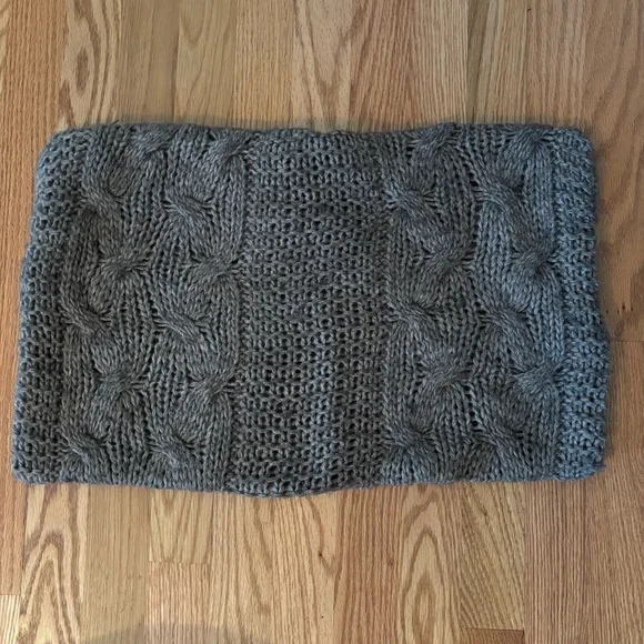 Restoration Hardware Grey Cable Knit Wool & Alpaca Pillow Cover