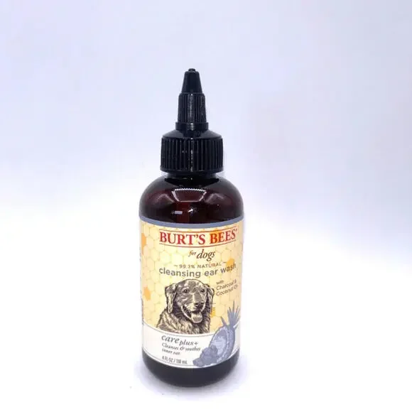 New Burt's Bees for Dogs Natural Charcoal & Coconut Oil Ear Wash for Dogs