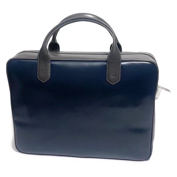 ST Dupont 181590 Line D Navy Grey Leather Document Holder