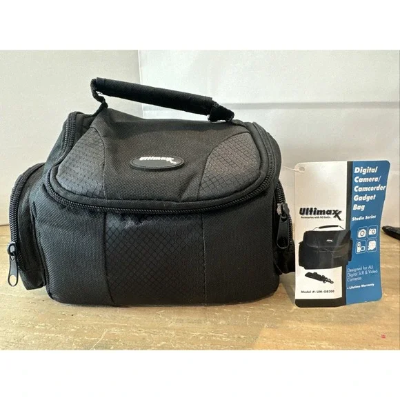 New Ultimaxx Camera Bag Medium Black UM-GB200 Studio Series Padded SLR Case NWT