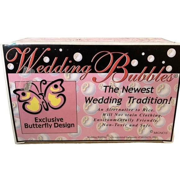 Wedding Bubbles The Newest Wedding Tradition Box of 23 Bottles Open Box