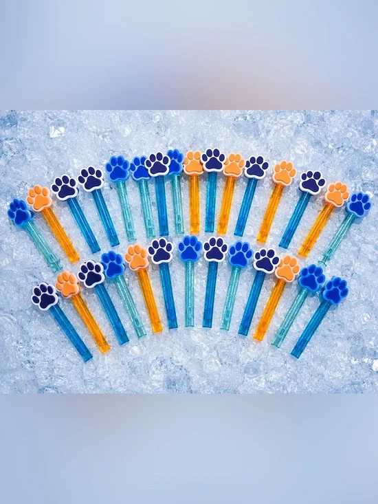 36pc Blue and Orange Dog Charms & 36 Bubble wands Party Favors Piñata Filler