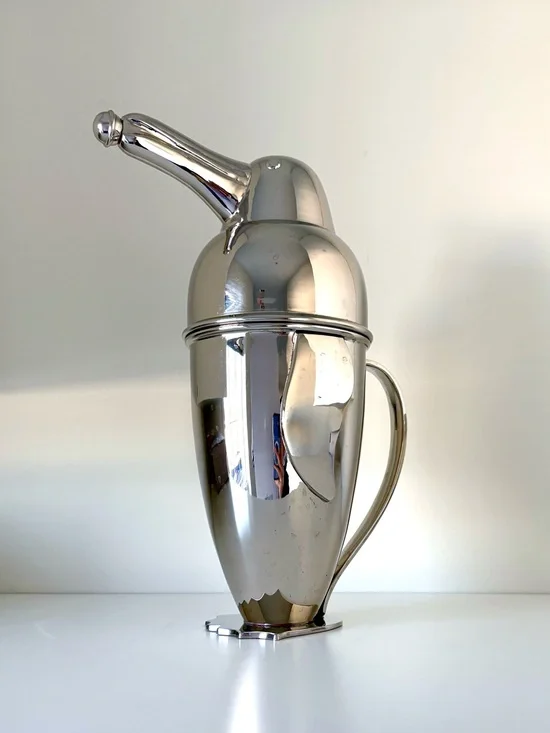 Restoration Hardware Large Silver Penguin Shaker in Original Box