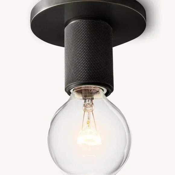 Restoration hardware Utilitaire Socket Flushmount Light Bronze
