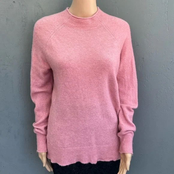 J. Crew Marino Wool And Alpaca Blend Soft Pink Women’s Crew Neck Sweater Size