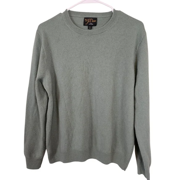 J. Crew Knit For J. Crew Sage Green Cashmere Sweater