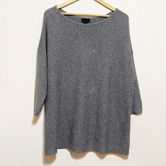 J.CREW 100% Italian CASHMERE Mid Sleeve Sweater Size L
