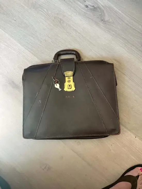 Vintage U.S. Government Leather Briefcase Type IV with Key