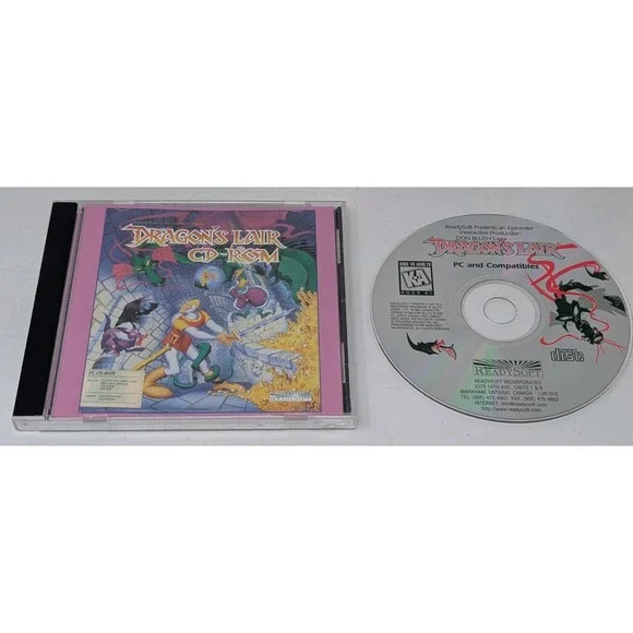 Dragon's Lair PC CD-ROM Game Complete With Manual ReadySoft 1993‎ VTG