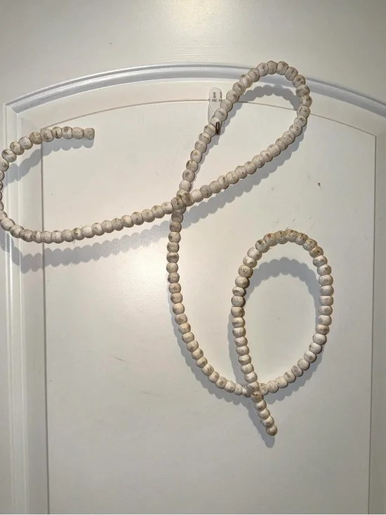 Restoration Hardware Baby Cream Wood Beaded Letter “C”