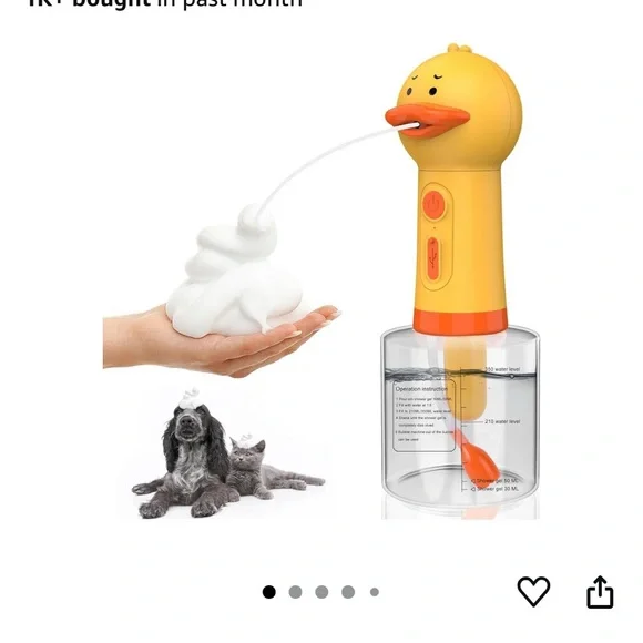 Duck-Shaped for Dogs Foam Dispenser - Yellow