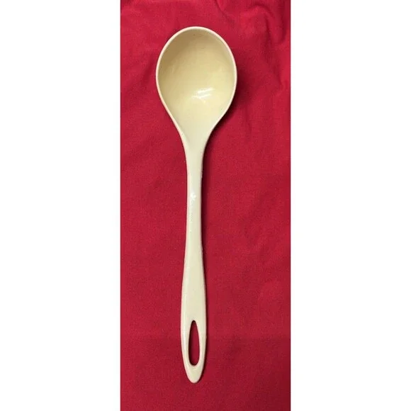 Vintage Ensar Corp Cream Plastic Soup Ladle 12